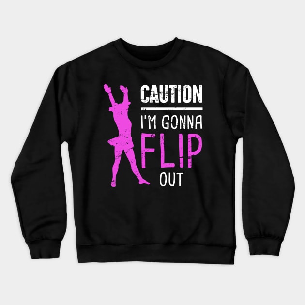 Flip Out | Cute And Funny Cheerleading Cheerleader Crewneck Sweatshirt by MeatMan